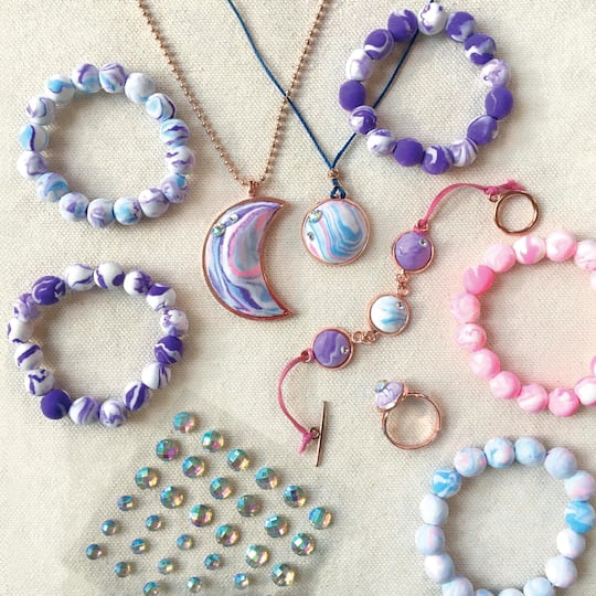 Wish Craft™ Marbled Moon Phase Jewelry Craft Kit